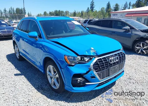 2020 Audi Q3 Premium 45 Tfsi S Line Quattro Tiptronic z USA, uszkodzony, nr VIN WA1DECF34L1048163
